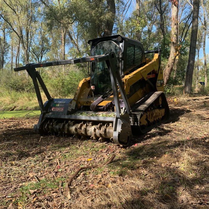 professional land clearing sussex wi being done on a client's property